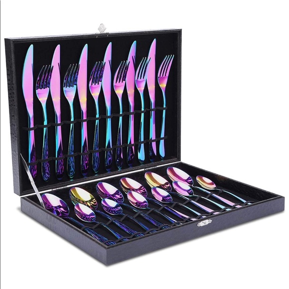 Rainbow Flatware Set of 6 - Picture 2 of 3